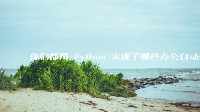 你们都用 Python 实现了哪些办公自动化？