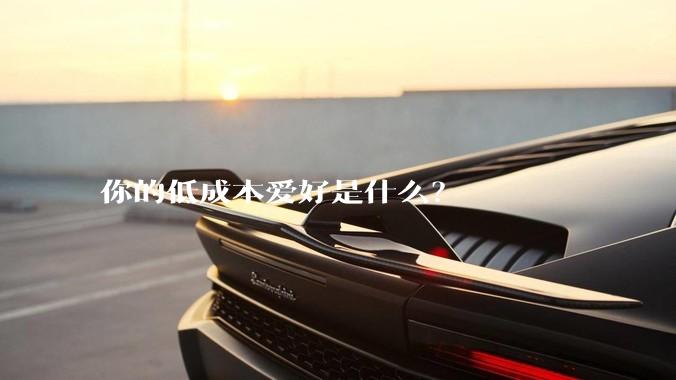你的低成本爱好是什么？