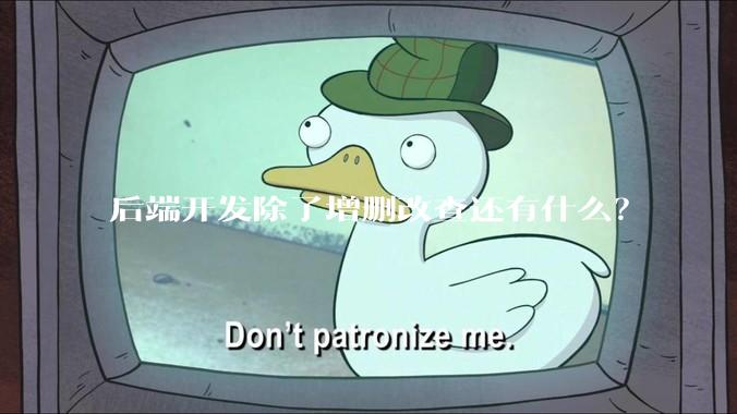 后端开发除了增删改查还有什么？